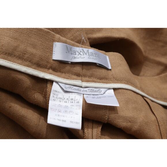 Unbranded Wool Beige Coat with MaxMara Linen Pants Set Suit Size 12 - Picture 15 of 16